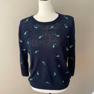 🐳 JCrew linen whale sweater 🐳
